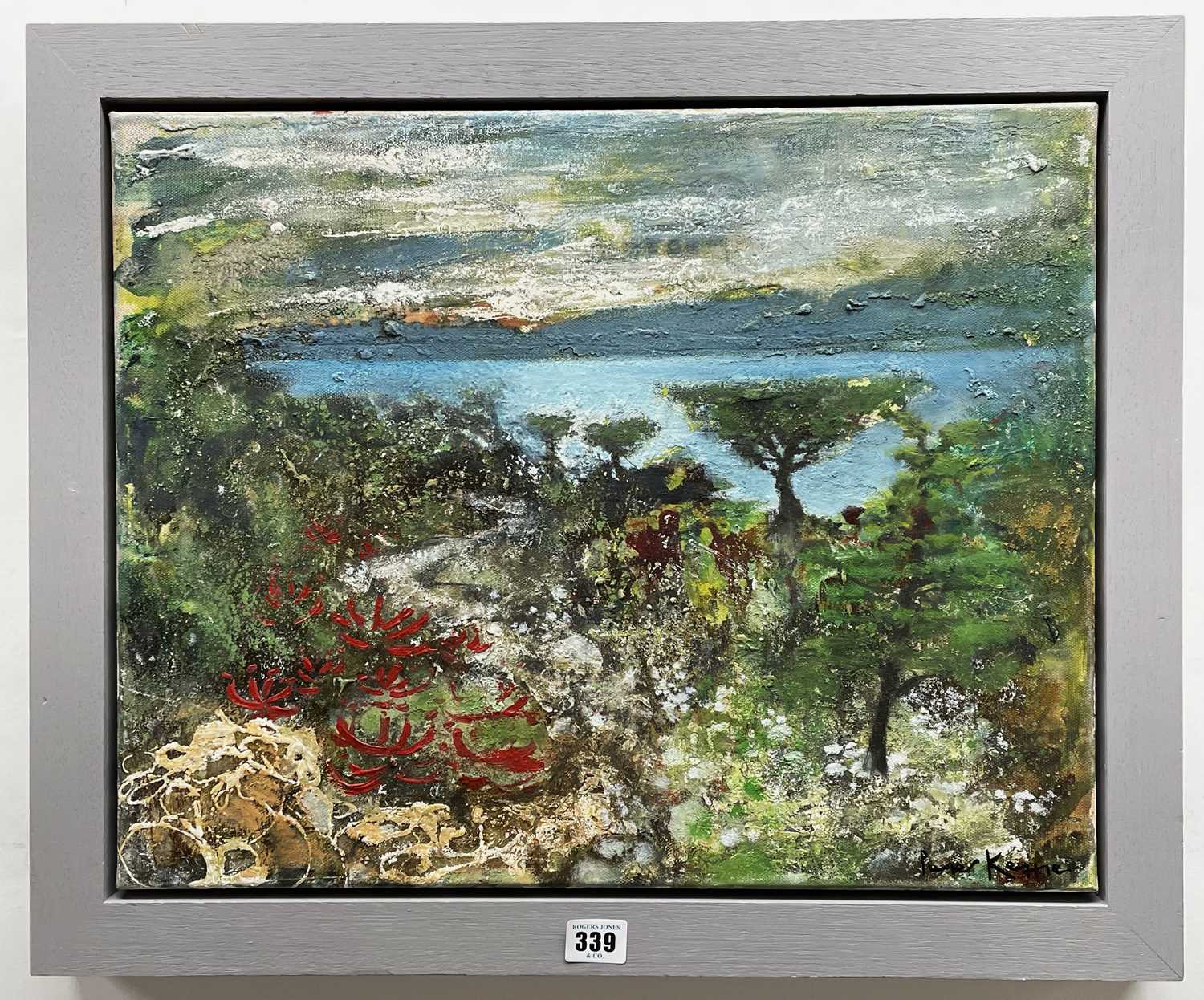‡ PETER KETTLE oil on canvas - entitled verso 'Lago Grey Torres Del Paine - Patagonia', signed - Image 2 of 2