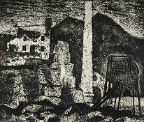 ‡ GEORGE CHAPMAN aquatint trial proof aside from edition of 25 - entitled 'House on Rocks (Lewis-