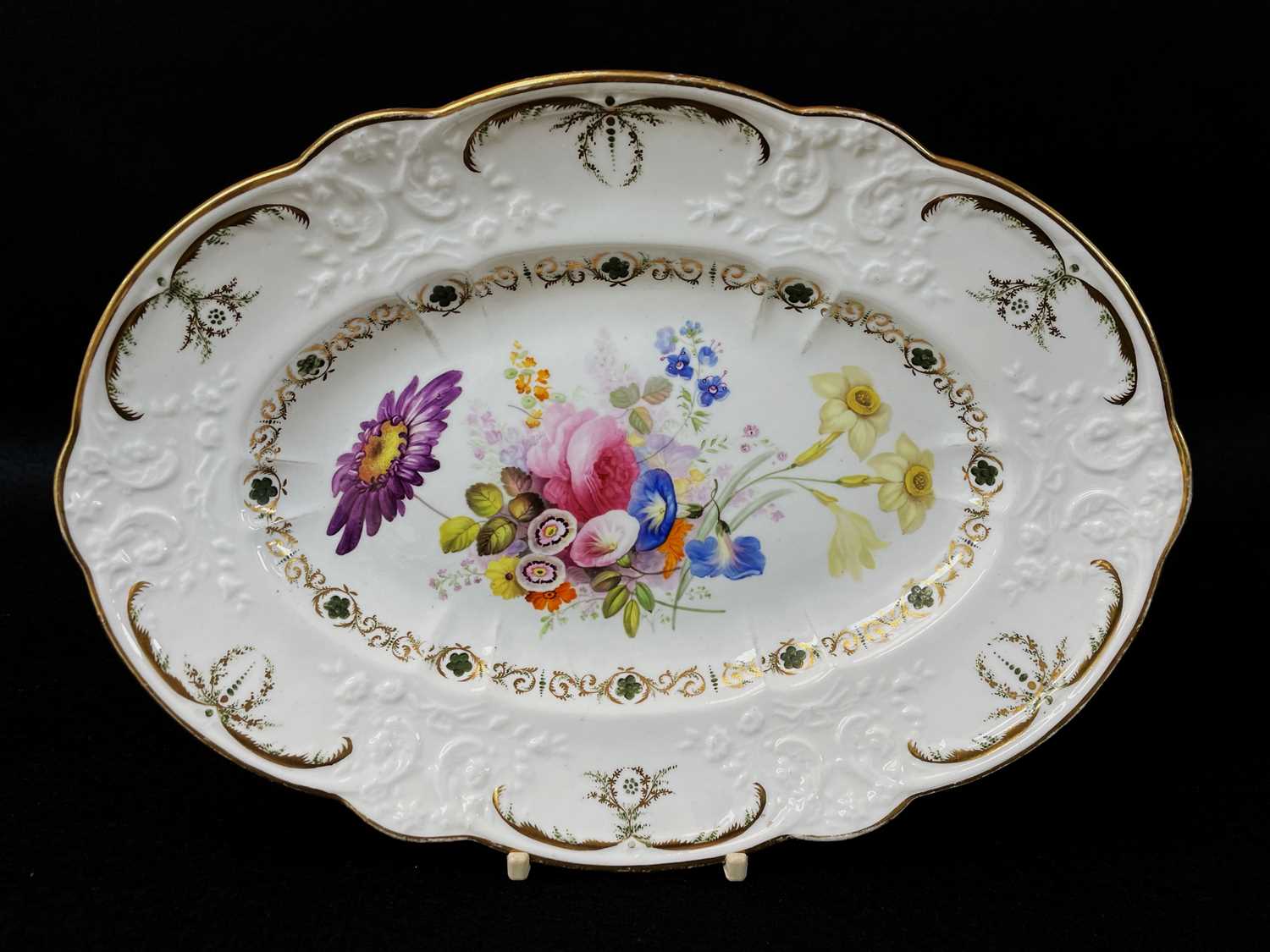 THIRTEEN-PIECE SWANSEA PORCELAIN DESSERT SERVICE circa 1815-1817, comprising twin-handled stem - Image 14 of 14