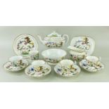 SWANSEA PORCELAIN COFFEE SET IN THE 'PARAKEETS IN A TREE PATTERN' circa 1815-1817, comprises