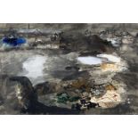 ‡ JOHN PIPER mixed media - semi-abstract landscape from the Pembrokeshire series,