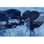 ‡ JOHN ELWYN gouache - nighttime landscape with farm buildings, signed and dated 1963Dimensions: