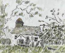 ‡ SIR KYFFIN WILLIAMS RA rare watercolour and pencil – St. Mary’s Chapel in the hamlet of Capel-y-
