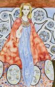 ‡ JANE AP THOMAS mixed media - entitled verso 'Olwen from Mabinogion' 1991, signed