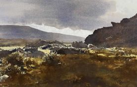 ‡ DAVID TRESS watercolour - entitled verso, 'Carnedd Meibion Owen, Towards the Light', signed