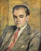 ‡ JOHN KENNETH GREEN oil on canvas - head and shoulders portrait of Welsh actor Elwyn Brook-Jones (