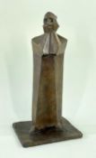 ‡ WILLIAM CHATTAWAY (1927-2019) bronze, limited edition (1/8) - standing male figure covering his