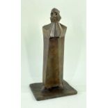 ‡ WILLIAM CHATTAWAY (1927-2019) bronze, limited edition (1/8) - standing male figure covering his