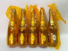 CHAMPAGNE LOUIS ROEDERER CRISTAL 1989 5 x 75clFive bottles of 1989 Louis Roederer Cristal (5)