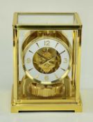 JAEGER-LE COULTRE ATMOS CLOCK, ser. no. 46***8, lacquered brass and perspex, rectangular case with