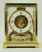 JAEGER-LE COULTRE ATMOS CLOCK, ser. no. 29***9, lacquered brass and perspex, rectangular case with