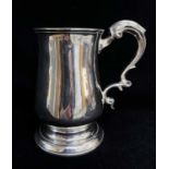 GEORGE III SILVER BALUSTER TANKARD, John Langlands & John Robertson I, Newcastle 1779, double