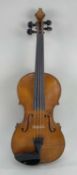 ENGLISH VIOLIN, bearing label 'Tom Francis, Gravesend, 1986', Maidstone 1986, one-piece back, L.O.B.