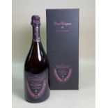 CHAMPAGNE DOM PERIGNON ROSÉ 2003 2 x 75clTwo bottles of 2003 Dom Perignon Rosé, one is un-boxed, the