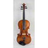 ENGLISH VIOLIN, labelled 'Thomas Richer Francis, Mendlesham, Suffolk, 1880 - No.9', two-piece