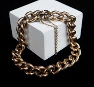 9CT GOLD CURB LINK BRACELET, 20.4gms Provenance: deceased estate Ceredigion, consigned via our