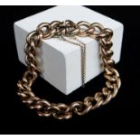 9CT GOLD CURB LINK BRACELET, 20.4gms Provenance: deceased estate Ceredigion, consigned via our