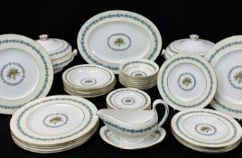 WEDGWOOD 'APPLEDORE' BONE CHINA PART DINNER SERVICE, including tureens, a gravy boat, various