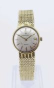 LADIES 18CT GOLD ETERNA-MATIC 'SAHIDA' WRISTWATCH movement signed, silvered dial with baton markers,