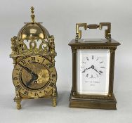 MATTHEW NORMAN SWISS CARRIAGE CLOCK & SMITHS SMALL LANTERN CLOCK, carriage clock stamped 'Mathew