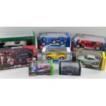 ASSORTED BURAGO & OTHER SCALE MODEL VEHICLES, including Burago 1:18 Alpha Romeo 8C 2300 Spider