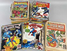 ASSORTED VINTAGE MID-SEVENTIES WEEKLY COMICS, including Spiderman (39); The Avengers (11); Planet of