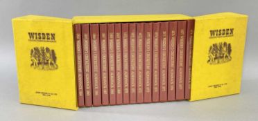 WISDEN'S CRICKETERS' ALMANACK, 15 vols, 1991 facsimile ltd edn (197/1000), 1864-1878, orig. cloth