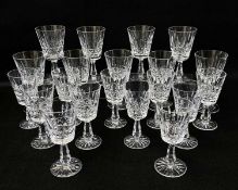 SUITE WATERFORD CRYSTAL 'KENMARE' PATTERN WINE GLASSES, 9x red wine, 11x white wine (20) Comments: