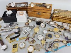 ASSORTED MODERN & VINTAGE FASHION WATCHES (qty) Comments: quartz and manual wind, most not