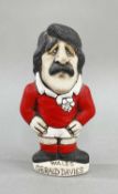 GERALD DAVIES 'GROGG', signed in the clay and in ink by John Hughes, 15cm h