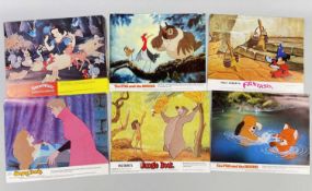SIX COLLECTIONS OF WALT DISNEY LOBBY CARDS, c. 1970s, including 'Snow White & the Seven Dwarves' (