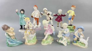 SET OF ELEVEN ROYAL WORCESTER 'MONTHS' BONE CHINA FIGURINES OF CHILDREN, including January, 3452