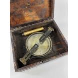 FREDERICK ROBSON & CO. MINING DIAL, Newcastle-on-Tyne, 4in. silvered dial, brass frame with 2 spirit
