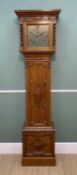 ELIZABETHAN-STYLE OAK 8-DAY LONGCASE CLOCK, dial signed Maple, London, 10inch brass dial with