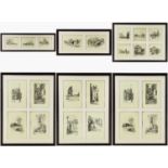 DAVID S. ANDREWS, prints - Cardiff Views circa 1930s, bookplates framed in groups (23)