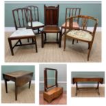 ASSORTED OCCASIONAL FURNITURE including 19th Century mahogany drop-flap table, reproduction