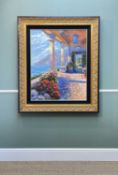 ‡ HOWARD CHESNER BEHRENS (American, 1933-2014) oil on canvas - Amalfi Villa, signed, 95 x 75cm,