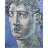 RICARDO CINALLI (Argentinian, b. 1948) large pastel on paper - head portrait of a Roman male, date