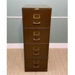 VINTAGE BECKHAM-THOMASSON PAINTED METAL FOUR-DRAWER FILING CABINET, 132.5cms high