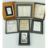 GROUP OF SEVEN ENGRAVED WELSH ROAD MAPS & SIMILAR 16th / 17th Century, all framed, comprising