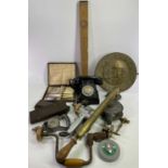MISCELLANEOUS PARCEL - to include Bakelite 'Call Exchange' telephone, vintage tools including a