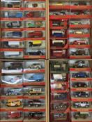 DIECAST MATCHBOX MODELS OF YESTERYEAR - cars and delivery vehicles with advertisers including