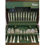 ONEIDA CASED CANTEEN OF EPNS CUTLERY, 44 pieces
