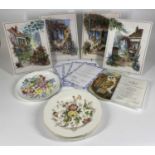 BRADEX PORCELAIN WALL PLAQUES (4) and a quantity of collector's plates, 26.5 x 24.5cms the plaques