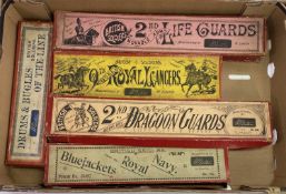 BRITAIN'S SOLDIERS EMPTY BOXES (5) - late 19th/early 20th century comprising 2nd Life Guards, 9th