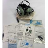 DAVID CLARK AVIATION HEAD SET - Model No H10/60 with associated paperwork, windscreen microphone and