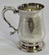 GEORGE III CHRISTENING TANKARD, London 1775, maker John King, baluster form on a circular foot