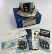 DAVID CLARK AVIATION HEAD SET - Model H10-60, includes windscreen microphone, bag and original