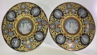 PATE SUR PATE TYPE CHARGERS - an excellent large Continental pair, 45cms diameter