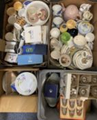 CABINET CHINA, HOUSEHOLD CROCKERY & COLLECTABLES (within 3 boxes)